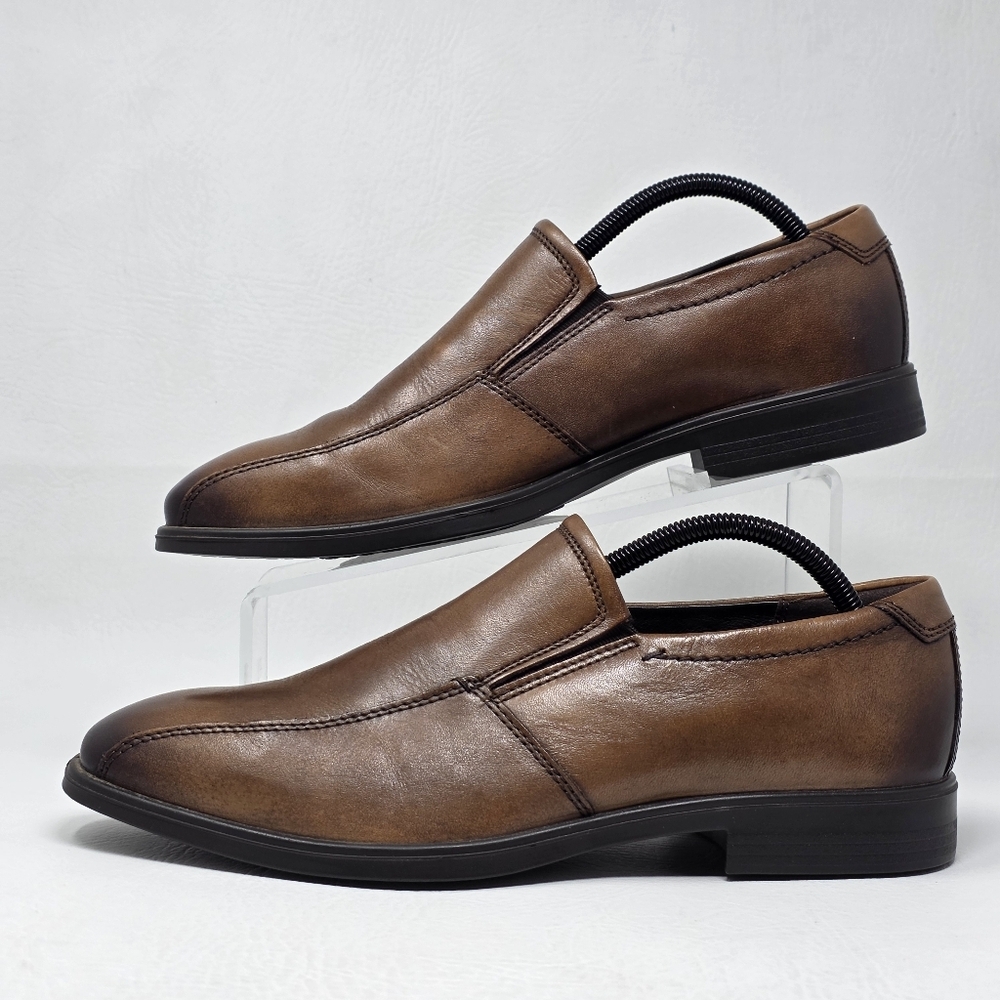 ECCO Men's Melbourne Dress Slip On Shoes Brown Size EU 43 US 9/9.5 Pre-owned - Picture 3 of 11
